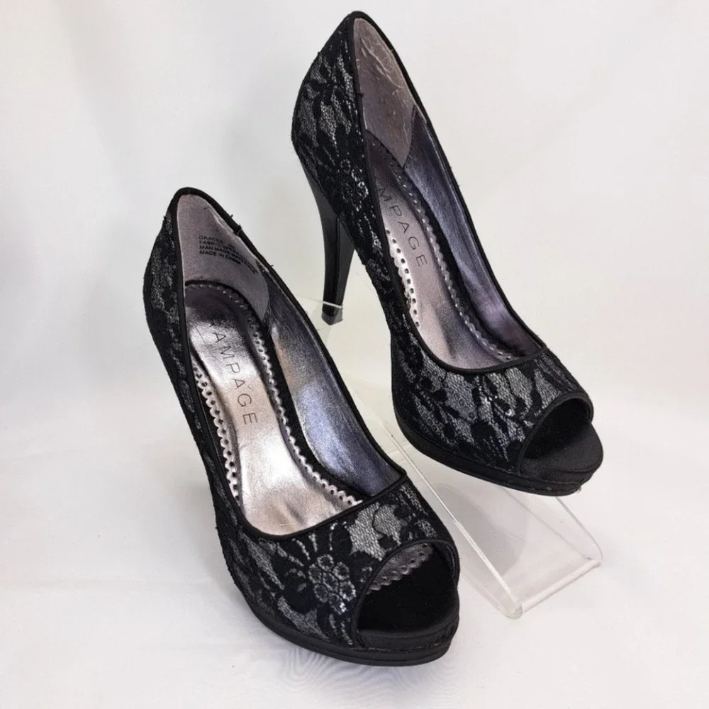 Rampage‎ Women's Black Heels Size 6M